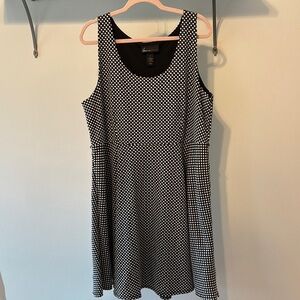 Lane Bryant Black and White A-Line Mini Dress